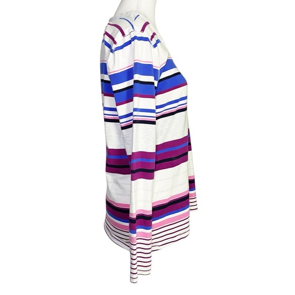 Talbots Multicolor Striped Long Sleeve Top - Picture 3 of 12